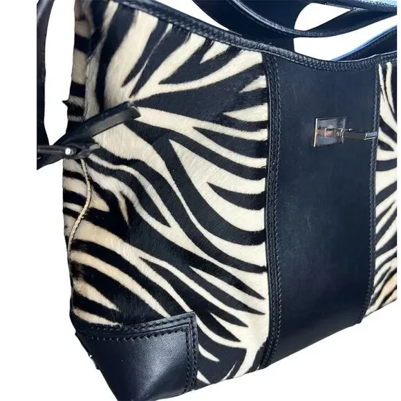 Lambertson Truex zebra shoulder bag purse calf hair Y2K designer - Picture 7 of 15